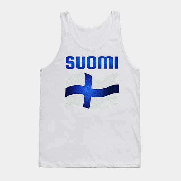 Suomi Finland suomenlippu Tank Top by Purrfect